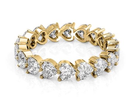 3ct Heart Shared Prong Eternity Discount